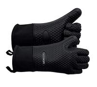 Guantes de Horno y Barbacoa Resistentes al Calor: GEEKHOM Silicona Impermeable - 36 cm Antideslizantes para Parrillas/Horno Profesional/Microondas, Protección Anti-Escaldaduras