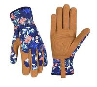 Guantes de jardinería transpirables y flexibles, guantes de protección de pantalla, adecuados para deshierbe, poda para jardineros aficionados (azul, A)