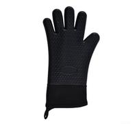 Guantes de silicona resistentes al calor, guantes antideslizantes para barbacoa y manoplas para horno, barbacoa, transpirables, lavables, protección extra larga hasta 230 °C, naranja, verde, azul