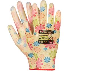 Guantes de trabajo para jardinería con estampado floral FLORID 8/M