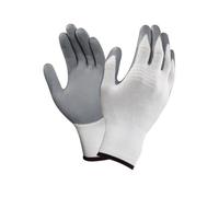 Guantes de Trabajo Sweet Home Acan Nylon y Nitrilo Gris y Blanco - Protección Mecánica Talla 10