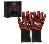Guantes resistentes al calor para barbacoa – 2 unidades – Protectores para el horno, resistentes a 500°C – Accesorios para Kamado