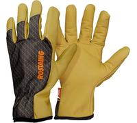 Guantes ROSTAING Sequoia - Par de Guantes de jardinería de Cuero - Todos los Trabajos en ambientes Secos y húmedos - Plantar, cavar - Transpirable y ergonómico - Guante Repelente al Agua