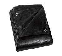 GUARD SHIELD Lona con Ojales Impermeable 5m x 6m Negra Multifuncional Lona de poliéster 120g/㎡ Lona de Tejido Lona de protección Lona Multiusos, Resistente a roturas, estabilizada contra Rayos UV