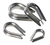 Guardacabos de acero inoxidable 304 for cable 3-8 mm, 100 unidades, con anillo sujeción en forma U Para Industria(3.0mm)