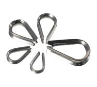 Guardacabos de acero inoxidable 304 for cable 3-8 mm, 100 unidades, con anillo sujeción en forma U Para Industria(4mm)