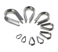Guardacabos de acero inoxidable 304 for cable 4-8 mm, 100 unidades, con anillo abrazadera en forma U Para Industria(5mm)