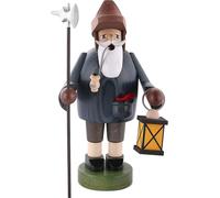 Guardia nocturno con linterna (36 cm). Figura de "Räuchermann" (hombre que emite humo) de KWO