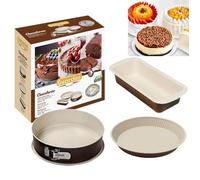 Guardini 4223000737 Set 3 Moldes Nuove Chocoforme, 30X30X1, Marron Chocolate/Crema Set De 3