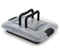 Guardini, Bake Away, Molde Horno Rectangular de 24x32 cm + Tapa para Transportar, Material: Acero con Revestimiento Antiadherente, Color Negro