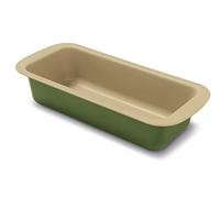 Guardini, Bnat, Molde para Plumcake, 25x11cm. Material: Acero con Revestimiento Antiadherente de Cera de Carnauba, Color Verde y Beige.