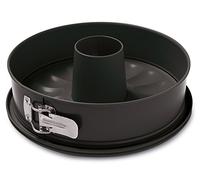 Guardini, Gardenia, Molde para Tarta Desmontable con Doble Fondo y Bandeja Recolectora, 28 cm. Material: Acero con Revestimiento Antiadherente, Color Negro.