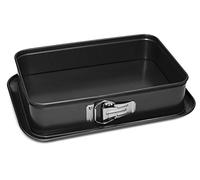 Guardini, Molde de apertura rectangular 28x19 cm, Fondo antigoteo, Acero con revestimiento antiadherente, Negro, Made in Italy, Línea Gardenia
