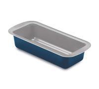 Guardini, Molde Plumcake 25x11 cm, Acero producido con emisiones reducidas de CO2 con nuevo revestimiento libre de PFAS, Gris/Azul, Made in Italy, Línea XBake