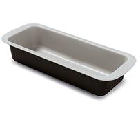 Guardini, Molde Plumcake 30x11 cm, Acero con Revestimiento Antiadherente, Negro y Plata, Made in Italy, Línea Silver Elegance
