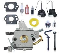 Gubeter Kit de Carburador para Stihl MS192 MS192T MS192TC, para Zama C1Q-S258 Repuestos motosierras, bujía y juego de juntas, reemplaza al 1137 120 0651