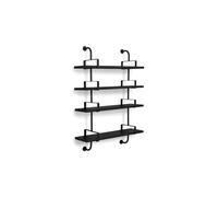 GUBI Estantería de pared Demon 4 niveles Black stained ash. 95 cm
