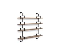 GUBI Estantería de pared Demon 4 niveles Walnut. 155 cm