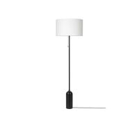 GUBI Lámpara de pie Gravity Acero negro/blanco