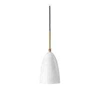 GUBI Lámpara de techo brillante Grasshopper Alabaster white-bronce