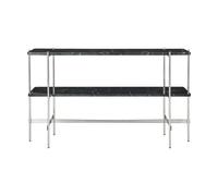 GUBI Mesa consola TS 120x30x72 cm Black marquina marble-acero