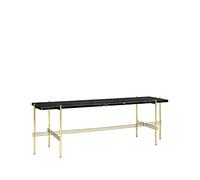GUBI Mesa consola TS Console 1 Mármol negro. base de latón