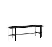 GUBI Mesa consola TS Console 1 Mármol negro. base lacada en negro