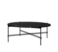GUBI Mesa de centro TS Round Black marquina marble. ø105. base negra