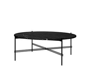 GUBI Mesa de centro TS Round Black marquina marble. ø105. base negra