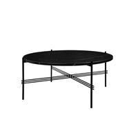 GUBI Mesa de centro TS Round Black marquina marble. ø80. base negra