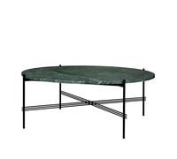 GUBI Mesa de centro TS Round Green guatemala marble. ø105. base negra