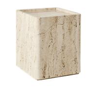 GUBI Mesa Pietra 33x33x40 cm Neutral white travertine