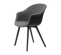 GUBI Silla Bat Dining Chair front upholstered plastic base Hallingdal 65 nr.173-black