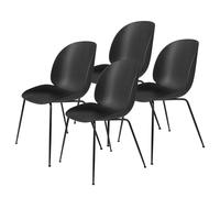 GUBI Silla Beetle con las patas negras 4 unidades Black