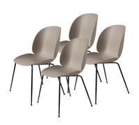 GUBI Silla Beetle con las patas negras 4 unidades New Beige