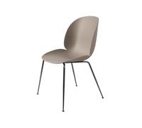 GUBI Silla Beetle New beige. base de acero cromado negro