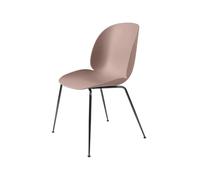 GUBI Silla Beetle Sweet pink. base de acero cromado negro