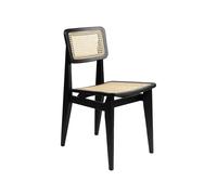 GUBI Silla C-Chair Black stained oak. ratán