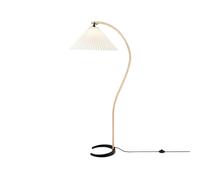 Gubi Timberline lámpara de pie, estructura de madera, pantalla de tela