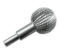 Gubia esférica para tallado de madera, cabezal esférico de molienda para tallado y lijado de madera, fresas esféricas, lima esférica de diámetro 40 mm (plata)
