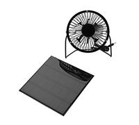 Gucagle 3W 6V Panel solar al aire Mini ventilador portátil Kit de enfriamiento USB Accesorio con salida USB 2.0 Superficie impermeable para acampar Viajes Ciclismo Silicio monocristalino