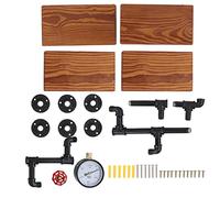 Gucagle Estante de tubería Industrial, Estilo Retro, Estante de Pared, estantes de Almacenamiento Decorativos para Sala de Estar, Dormitorio, baño, Barra de Acero maleable y Pino del Sur