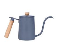 Gucagle Hervidor de café para verter sobre hervidor, orificio de ventilación de cuello de cisne de 600ml, mango de, hervidor ergonómico de acero inoxidable para cocina casera (Azul)