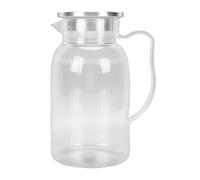 Gucagle Jarra de agua acrílica transparente de 1500 ml con asa de tapa Jarra de bebidas de gran capacidad para té helado, jugo, bebidas caseras, uso en oficina familiar