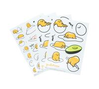 Gudetama Official Licensed Puffy Gadget Decals Includes 37 3D Anime Cartoon Lazy Egg Character, Gift and Accessory Decor | Paladone