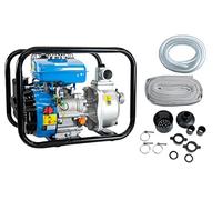 Güde 94503 GMP 15.22 - Kit de bomba de motor (motor de 4 tiempos, volumen de bombeo: 15.000 l/h, altura máxima de extracción: 22 m, bomba de motor de gasolina), color azul y negro