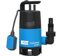 Güde 94630 - GS4002P - Bomba sumergible para aguas residuales - Con interruptor de flotador - 400 W - 7500 l/h Altura máxima de suministro 5 m [Clase energética A], azul/negro