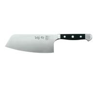Güde Solingen - Chai Dao, Cuchillo de Cocinero Chino Forjado, 16 cm, Pom Negro, Alpha - Doble virola, Hecho a Mano en Alemania