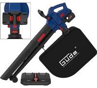 Güde Aspirador de hojas LS 36-302-30 (36 V, función de aspiración 480 m³/h, función de soplado 230 km/h, VarioSpeed, tasa de función de trituración 8:1, saco de 45 l, ruedas, incluye 2 x 18 V cada 3,0