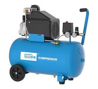 Güde Compresor 260/10/50 (1500 W, caldera de 50 l, lubricado con aceite, máx. 10 bar, eff. Cantidad de suministro: 130 l/min, interruptor de presión, reductor, 2 manómetros, válvula de seguridad